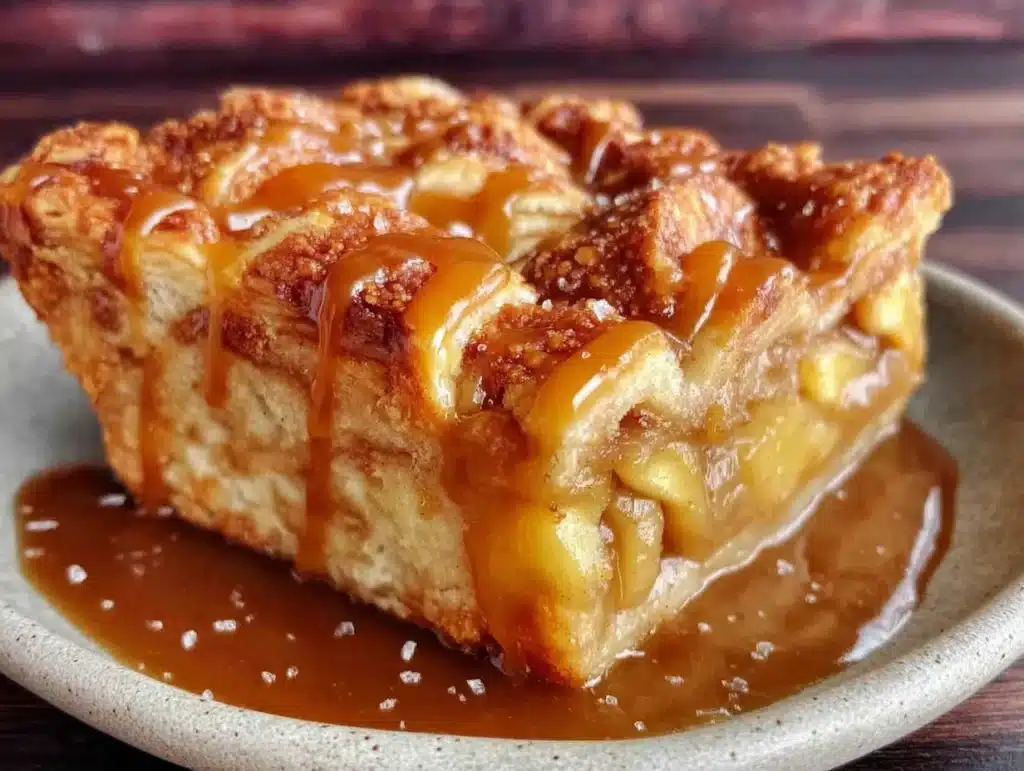 apple pie bars with salted caramel - featured image