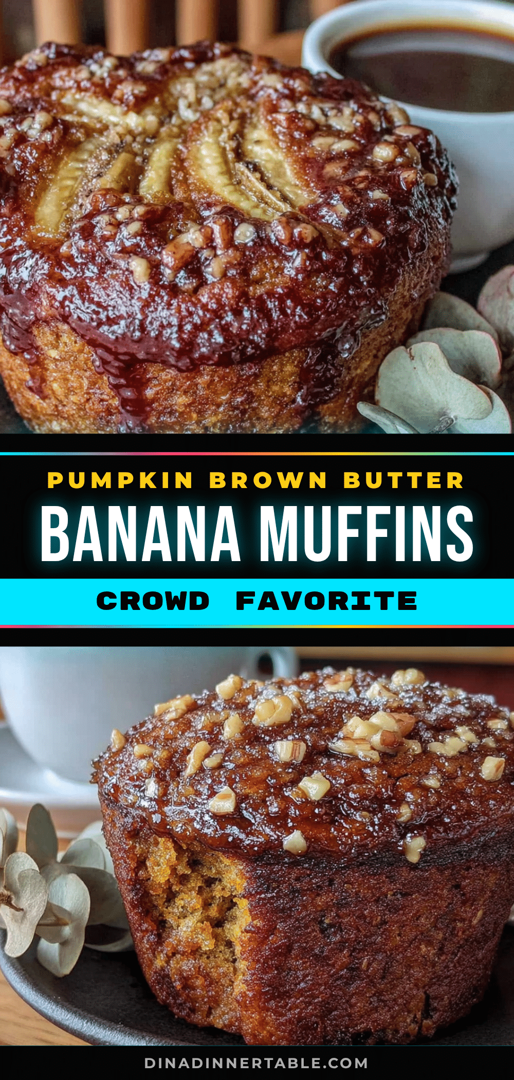 brown butter pumpkin banana muffins recipe