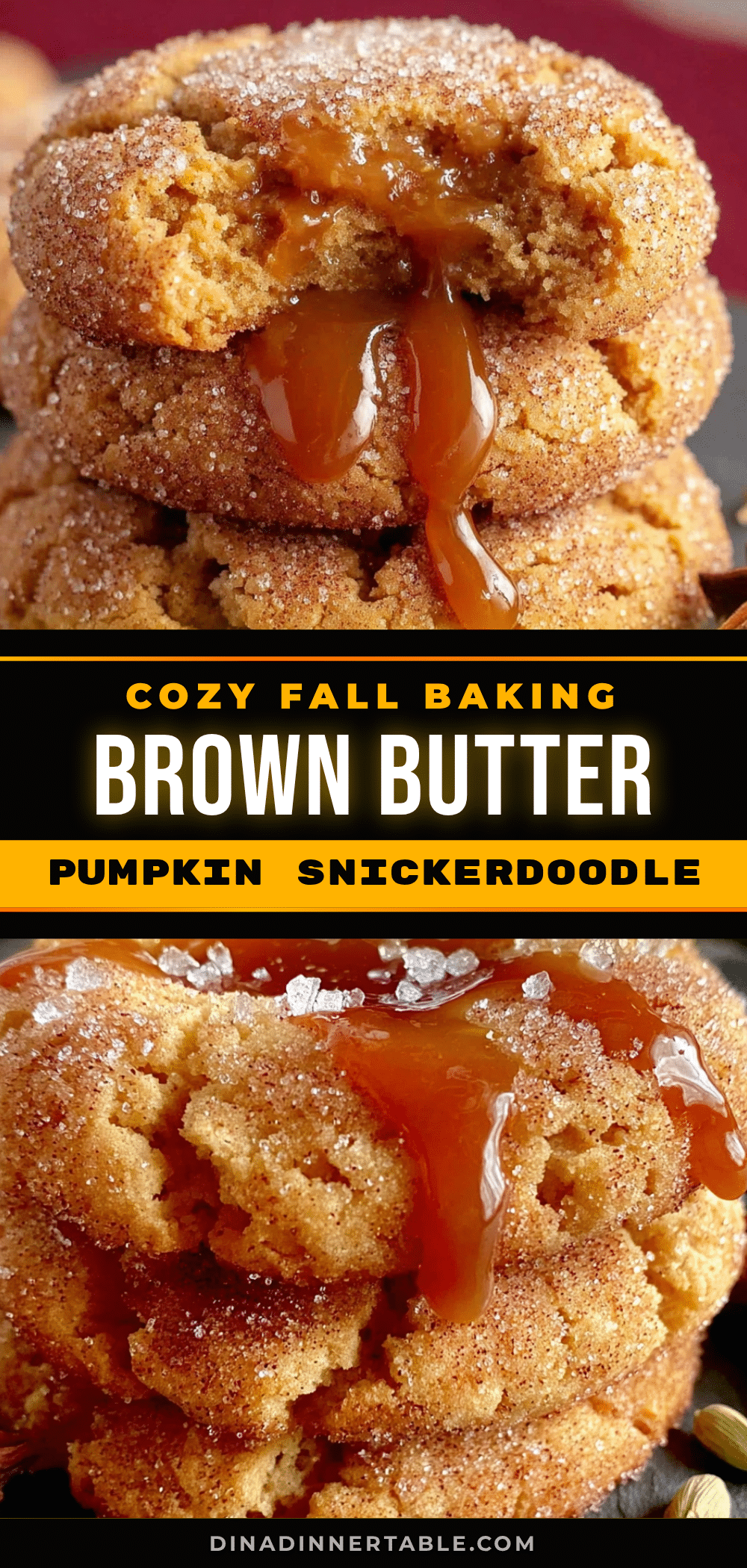 brown butter pumpkin snickerdoodle cookies recipe