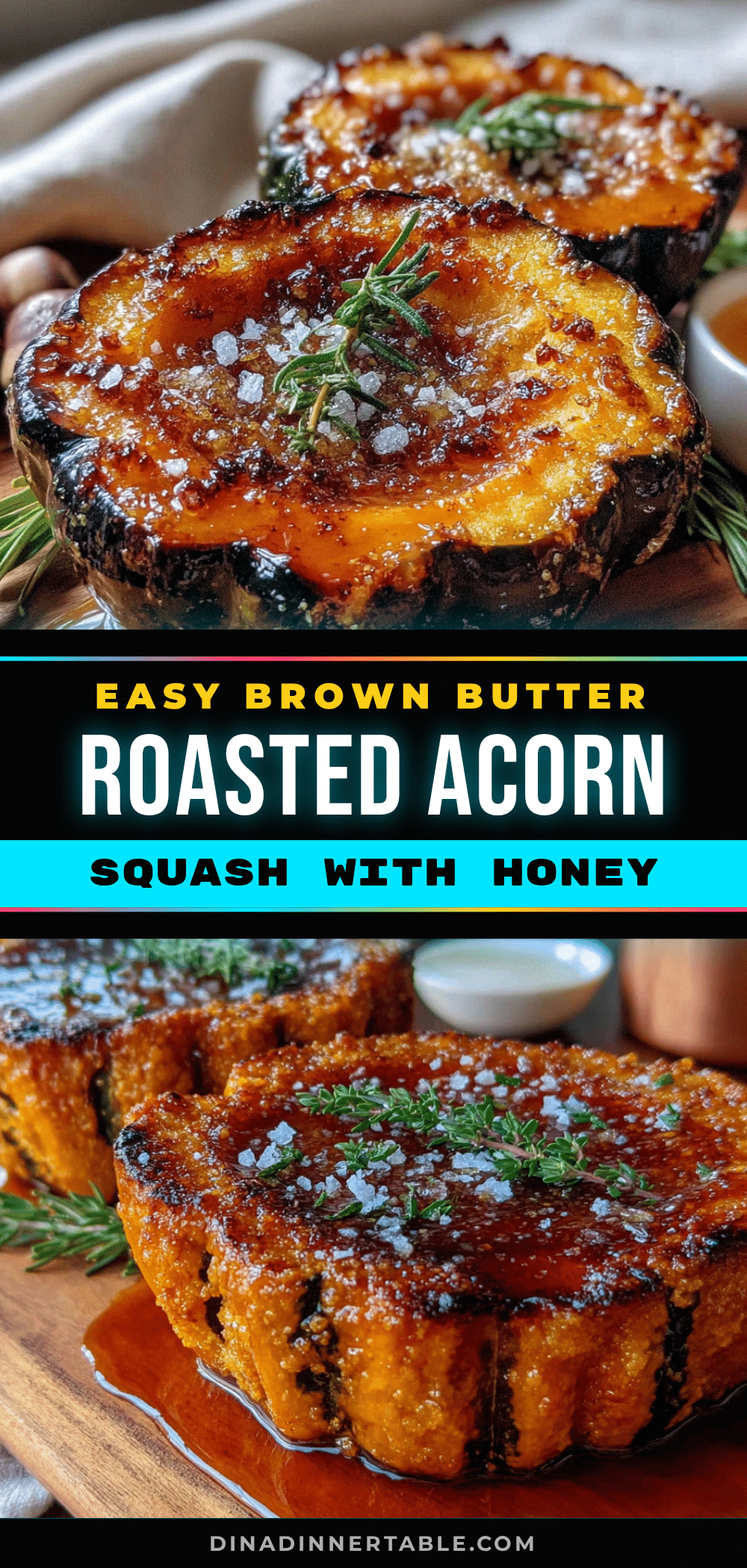 brown butter roasted acorn squash with honey recipe