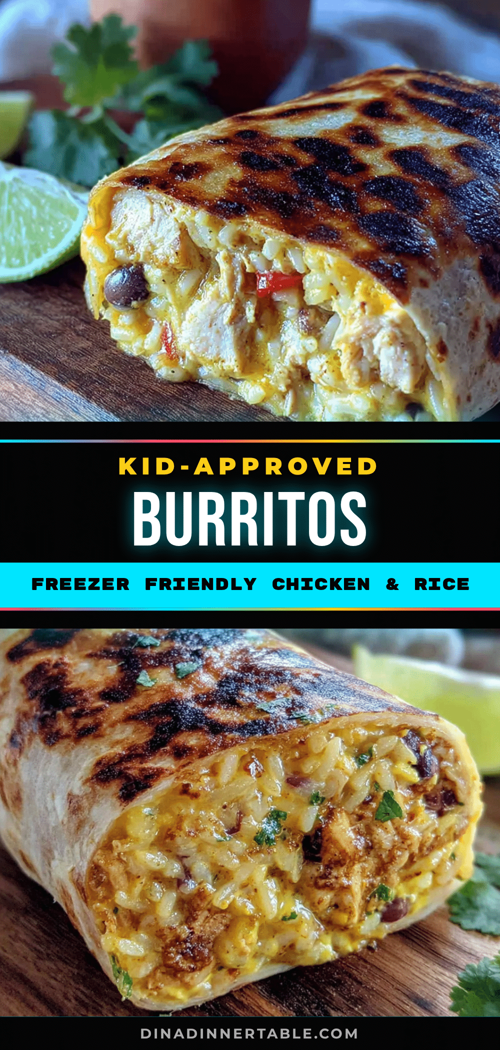 chicken and rice burritos recipe