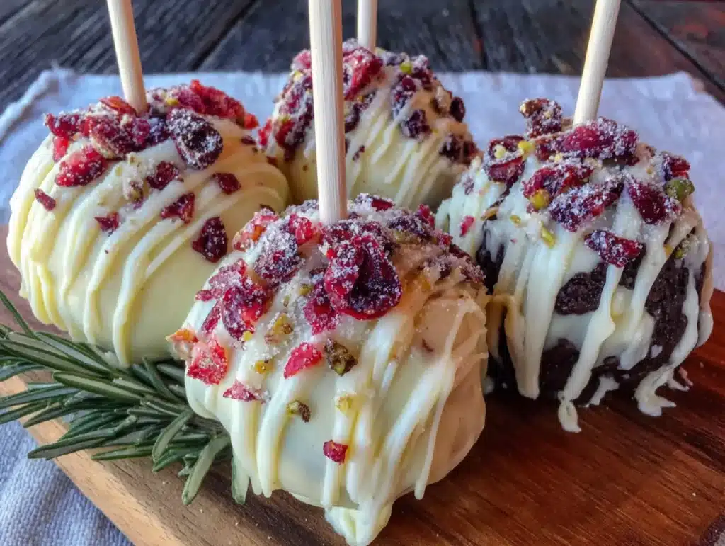 cozy christmas cake pops - featured image