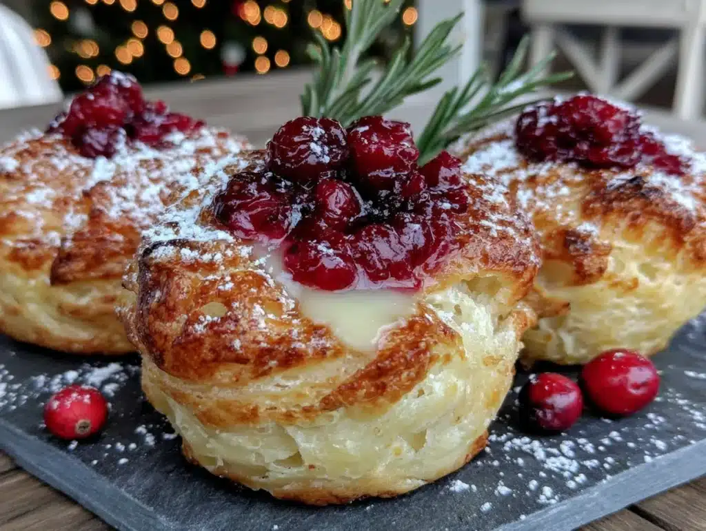 cranberry brie bites - featured image