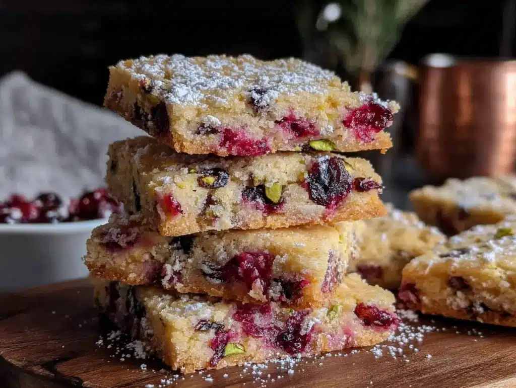 Cranberry Pistachio Shortbread Cookies - featured image