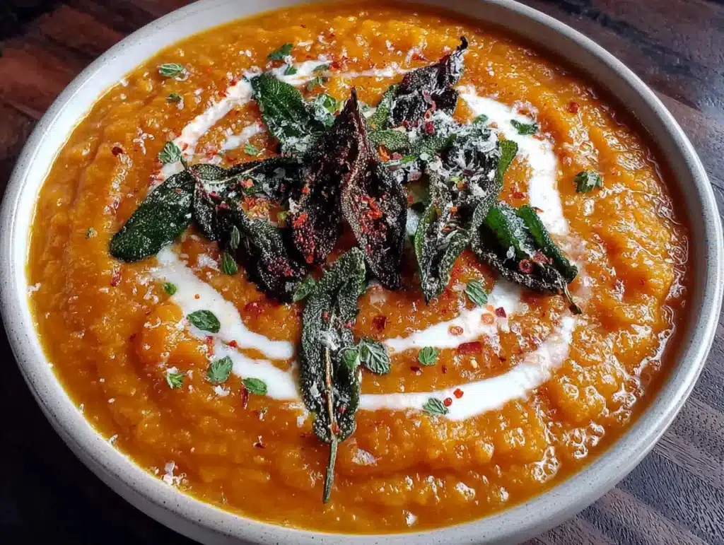 creamy butternut squash soup - featured image