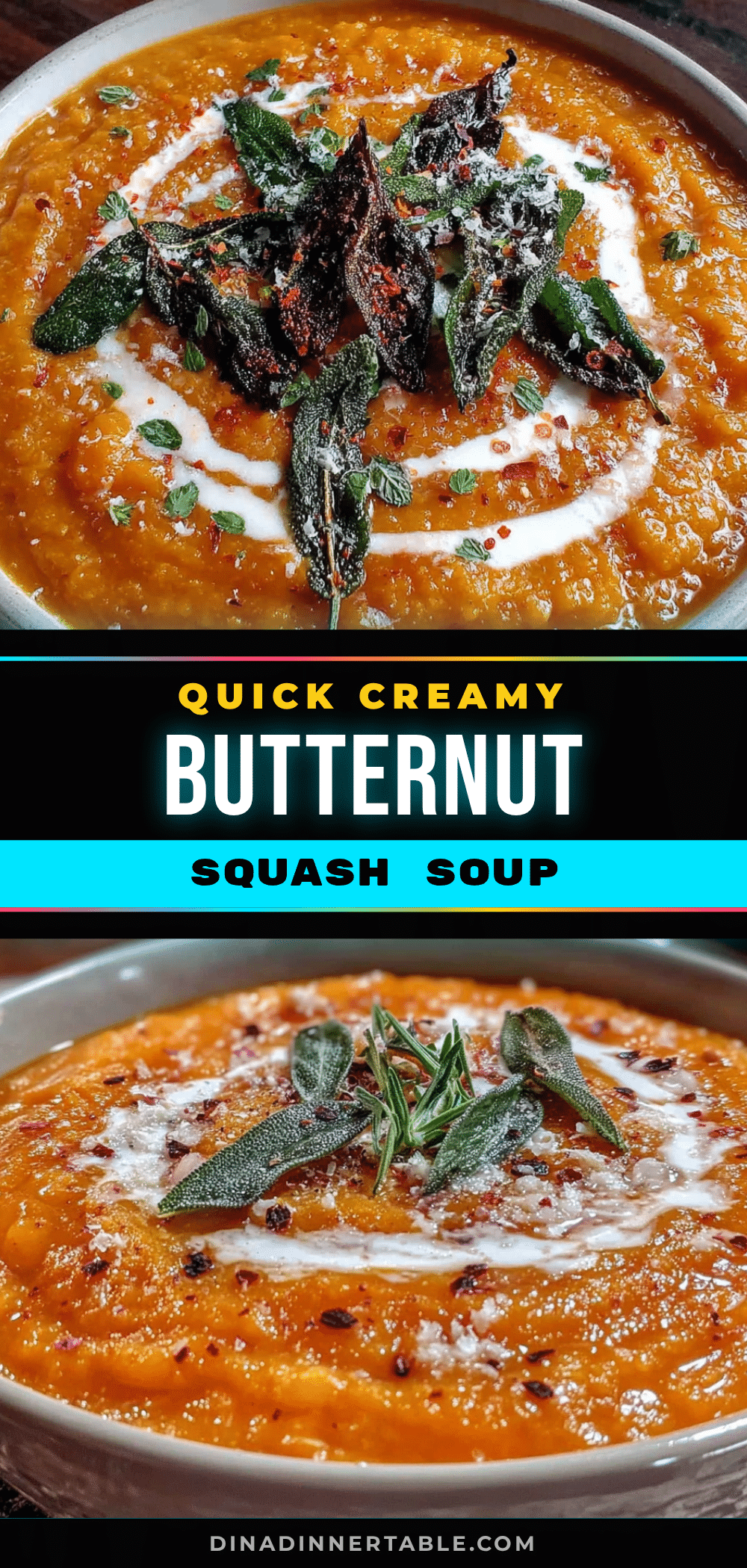 creamy butternut squash soup recipe