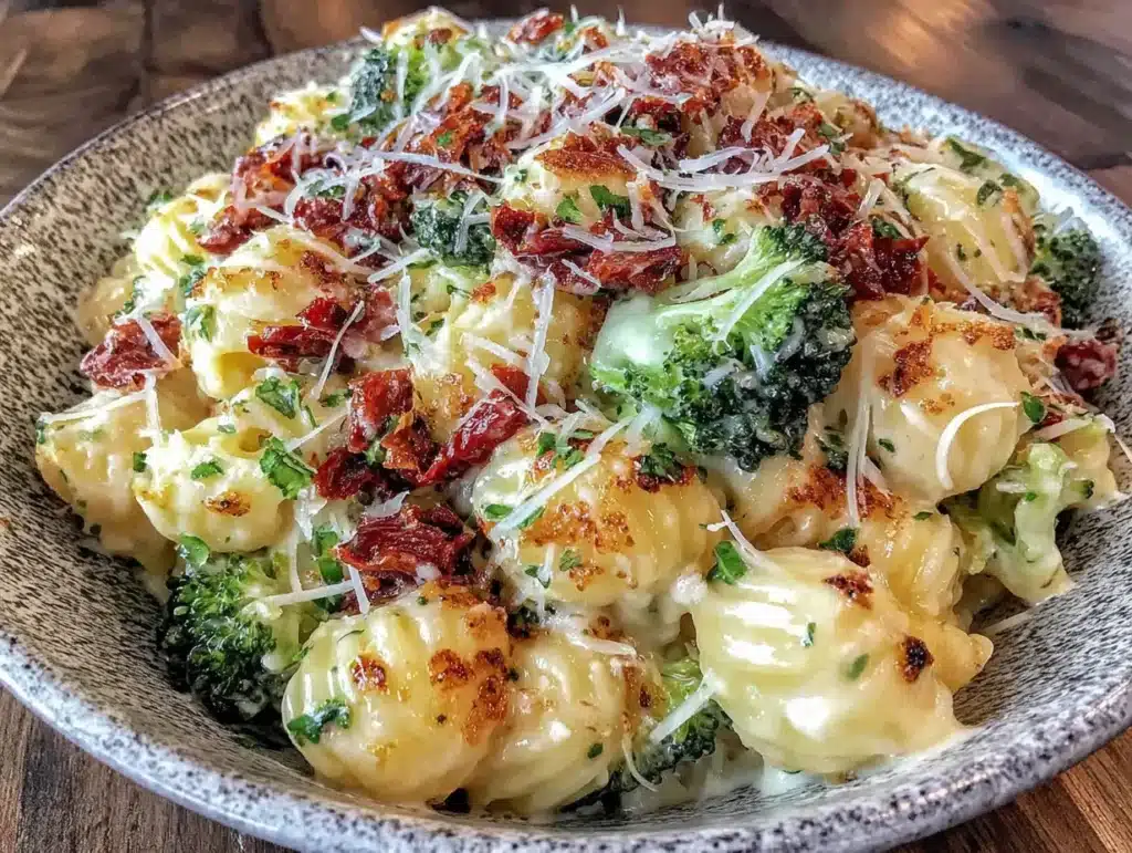 creamy garlic parmesan pasta salad - featured image