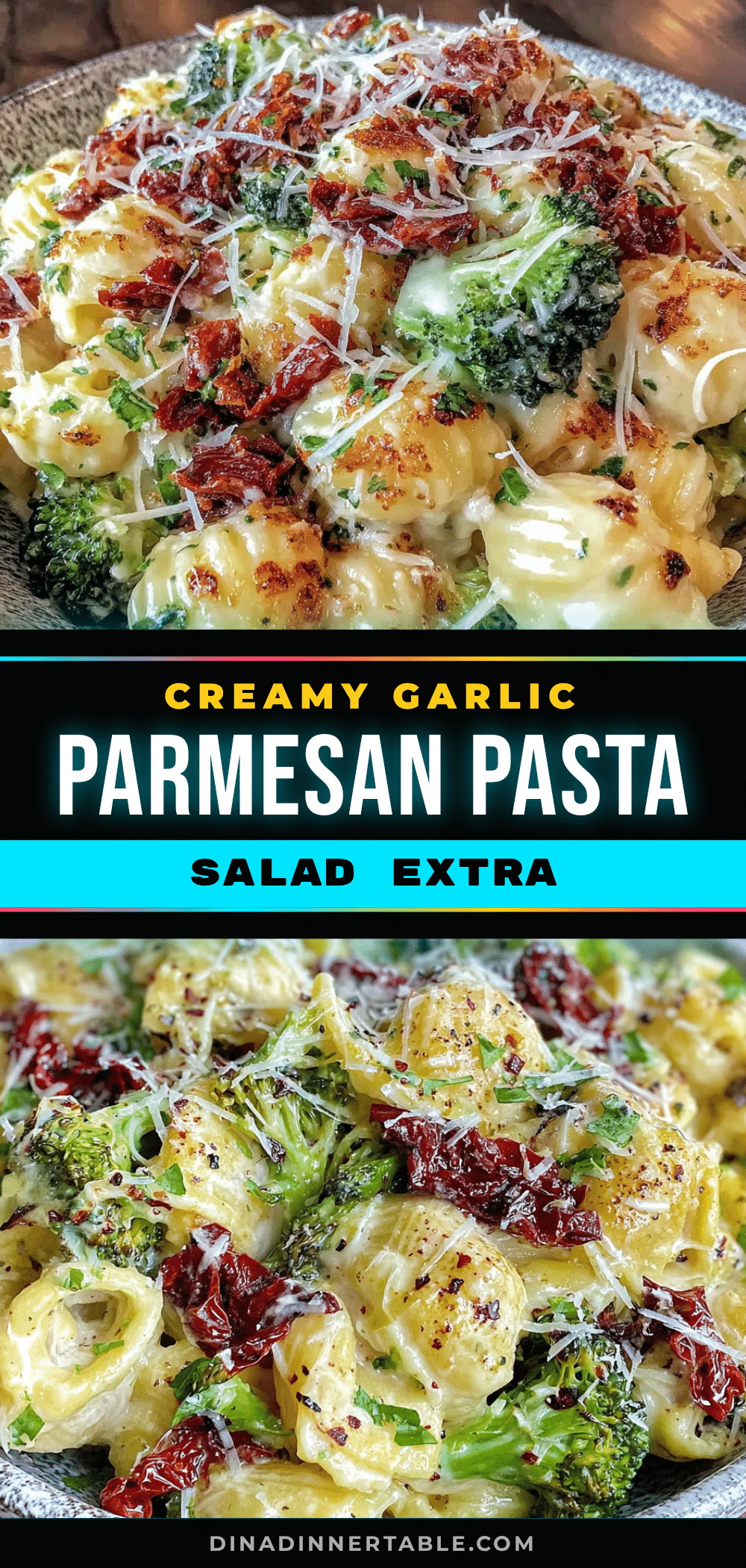 creamy garlic parmesan pasta salad recipe