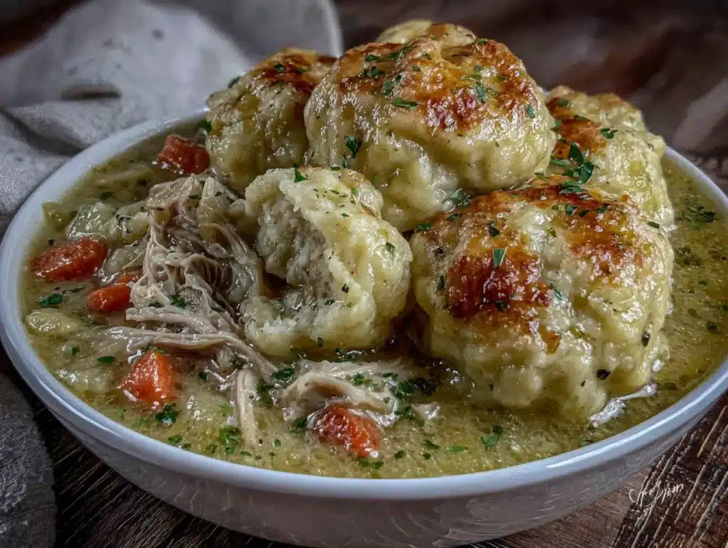 crockpot chicken and dumplings - featured image
