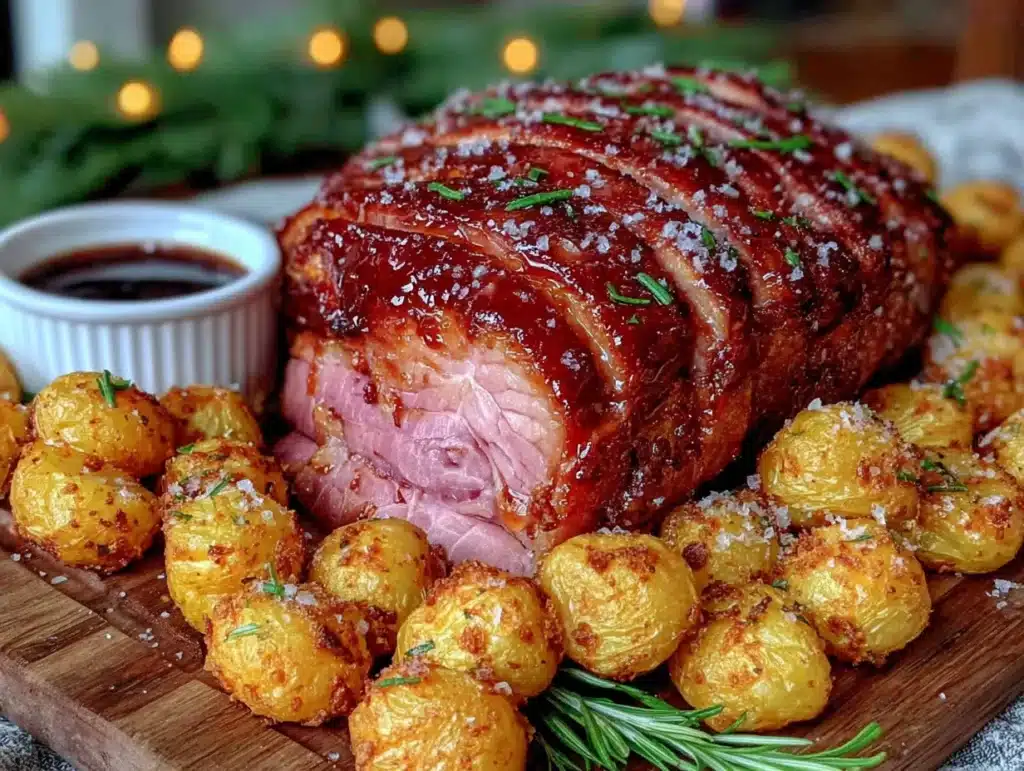 Easter honey glazed ham - featured image