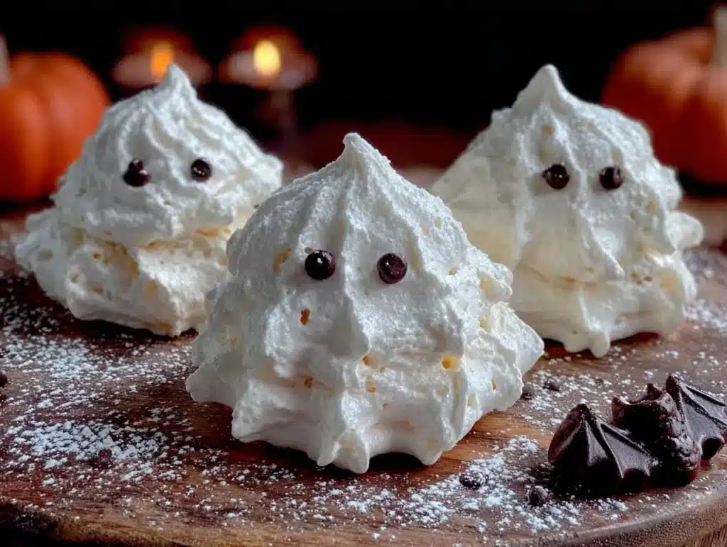 easy crispy ghost meringue cookies - featured image