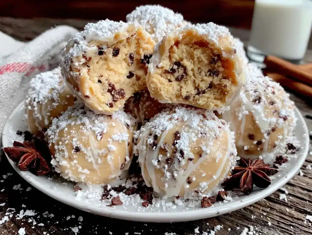 gingerbread cookie dough truffles - featured image