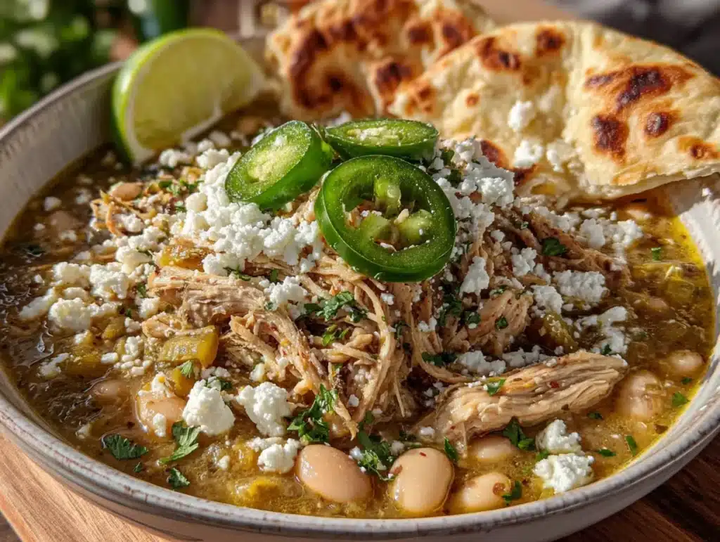 Healthy Crockpot Chicken Chili Verde - featured image