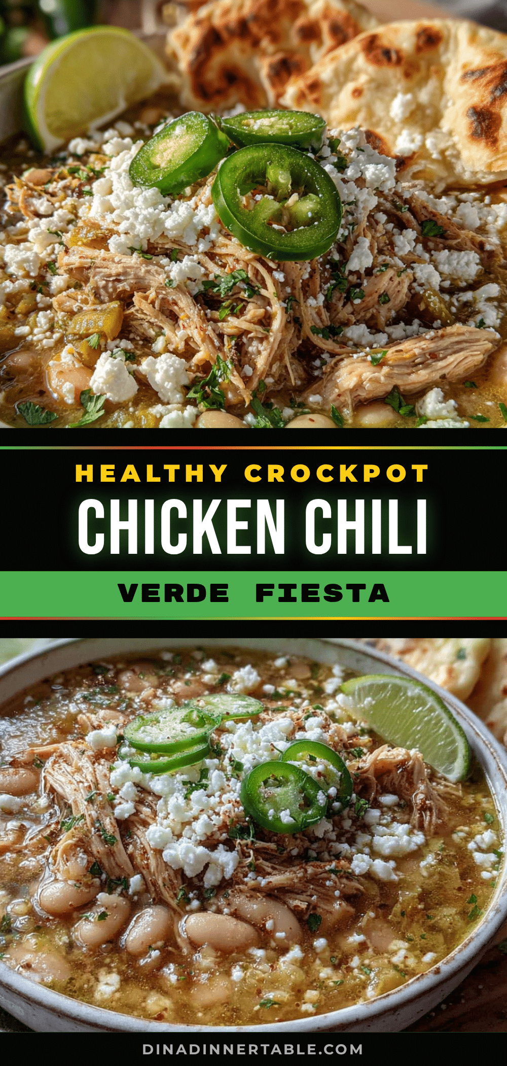 Healthy Crockpot Chicken Chili Verde recipe
