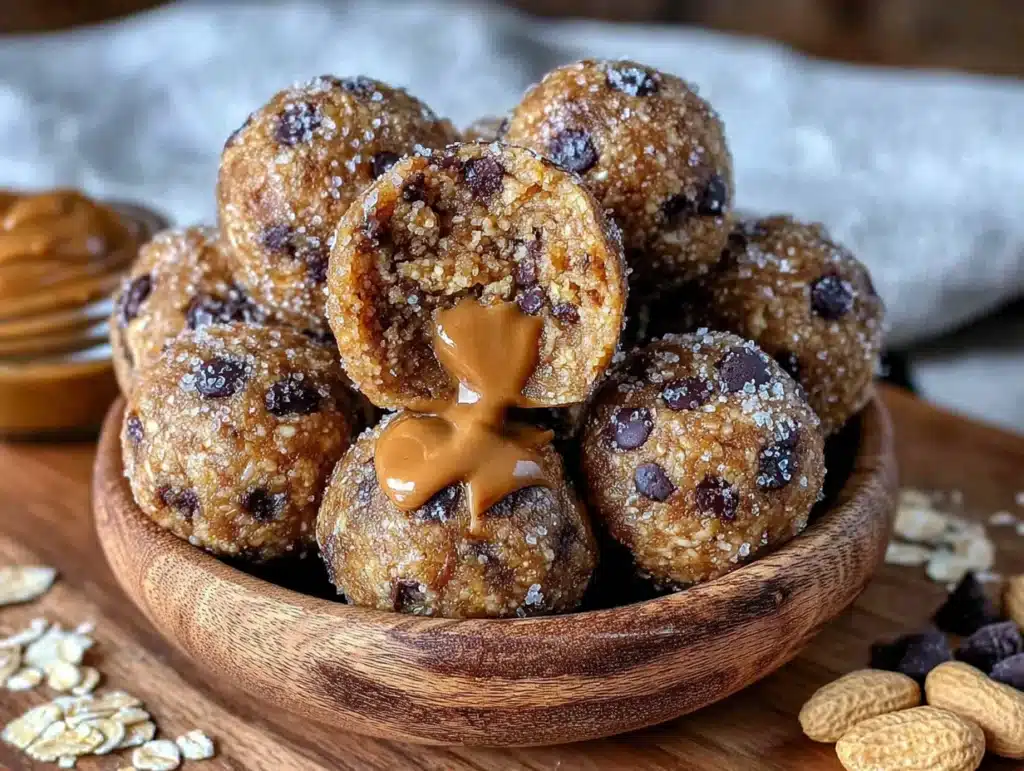 healthy no-bake peanut butter energy balls - featured image