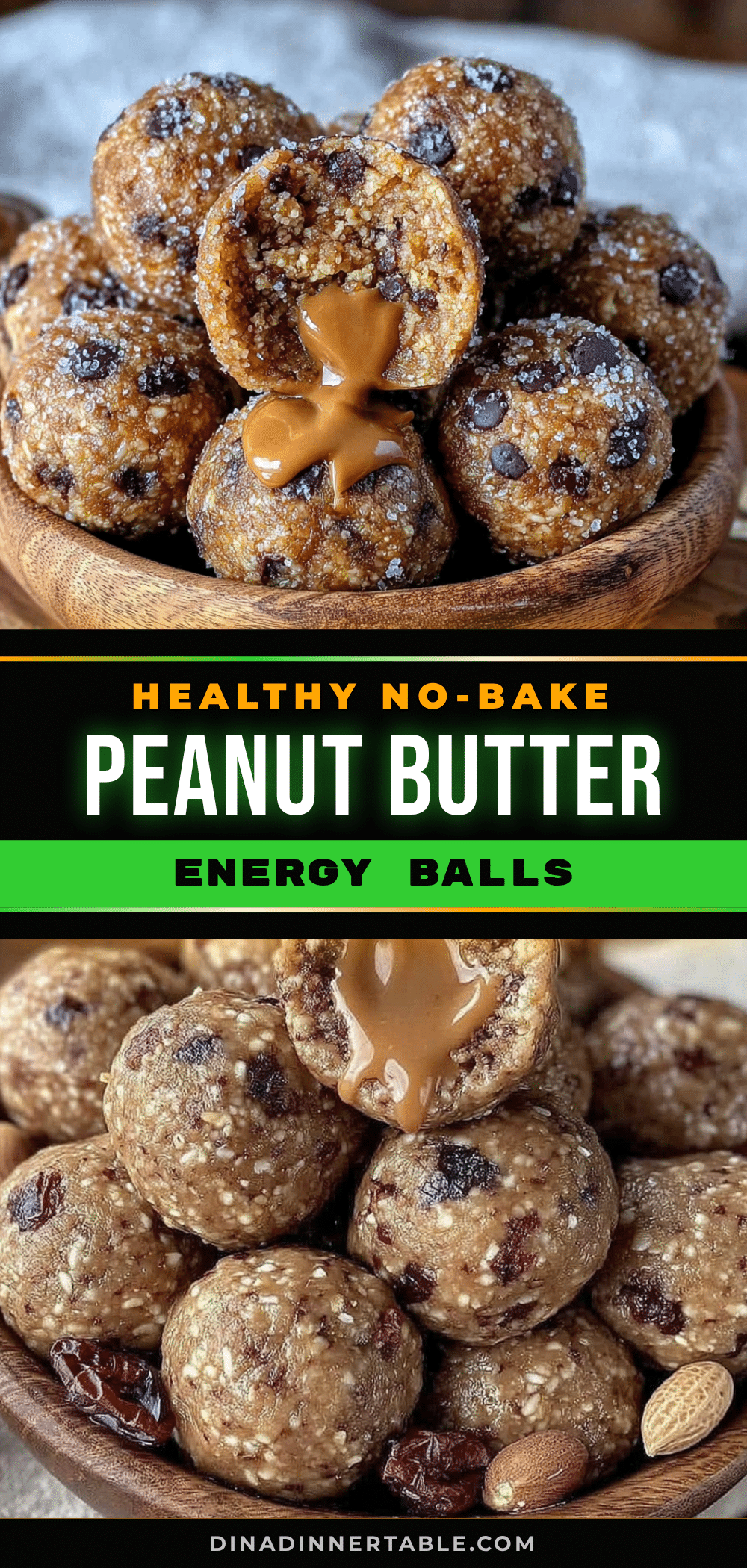 healthy no-bake peanut butter energy balls recipe