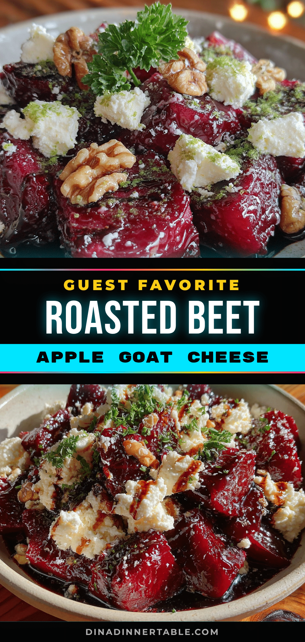 healthy roasted beet apple salad with goat cheese recipe