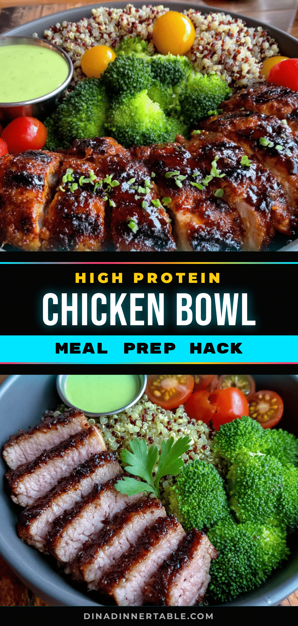 high protein chicken meal prep bowls recipe