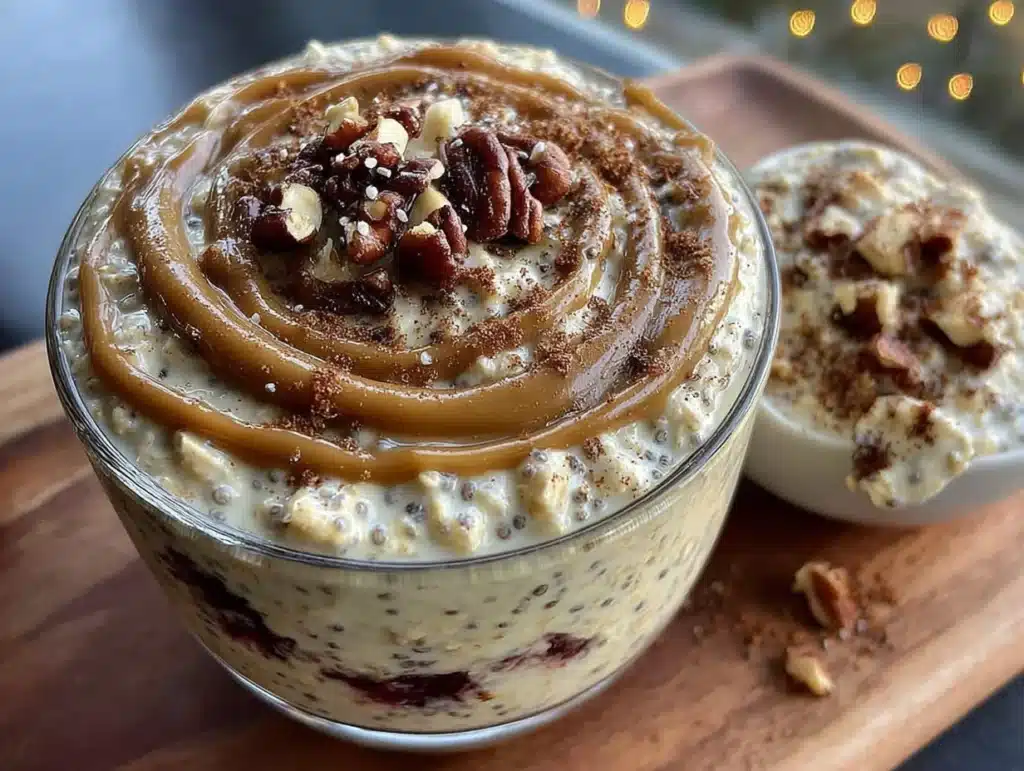kid-friendly overnight oats with chia and almond butter - featured image