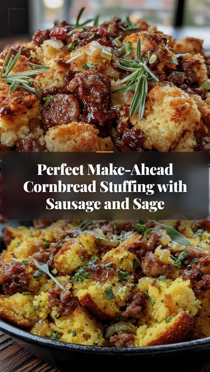 make-ahead cornbread stuffing with sausage and sage recipe