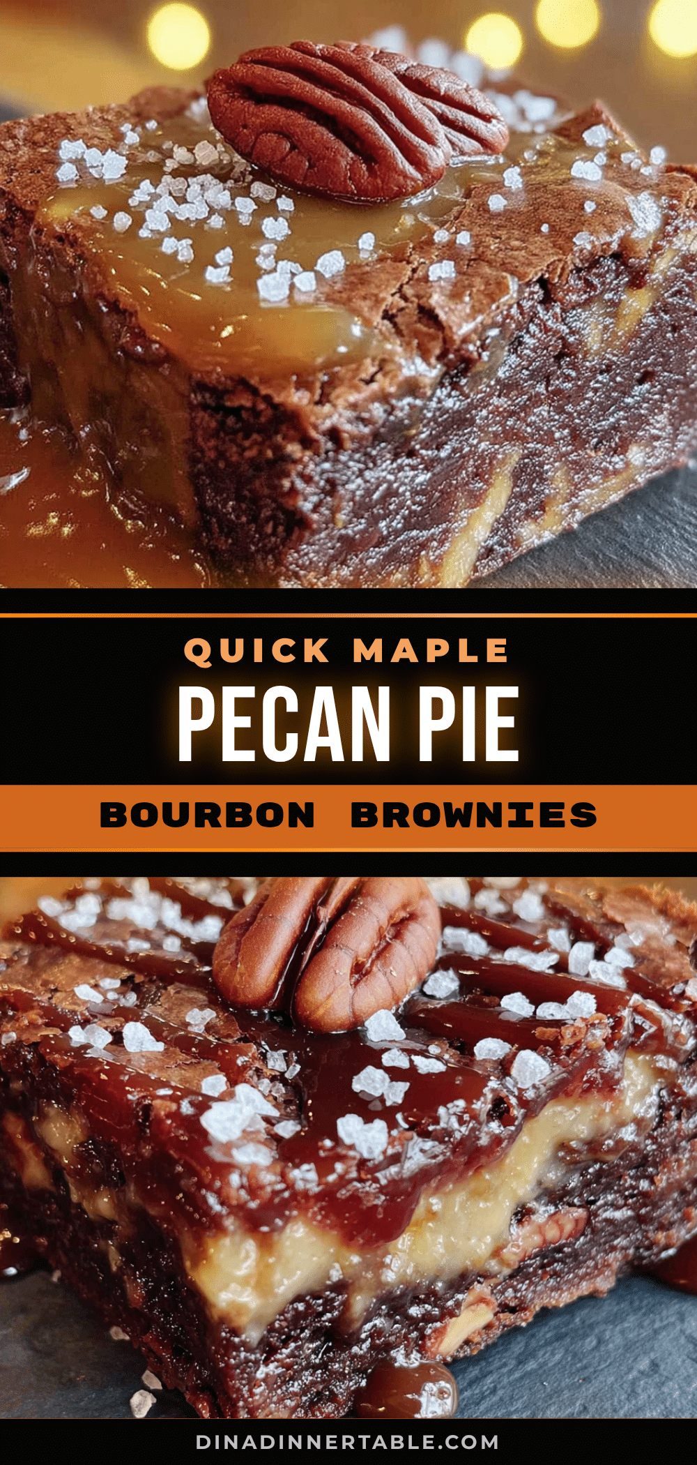 maple bourbon pecan pie brownies recipe