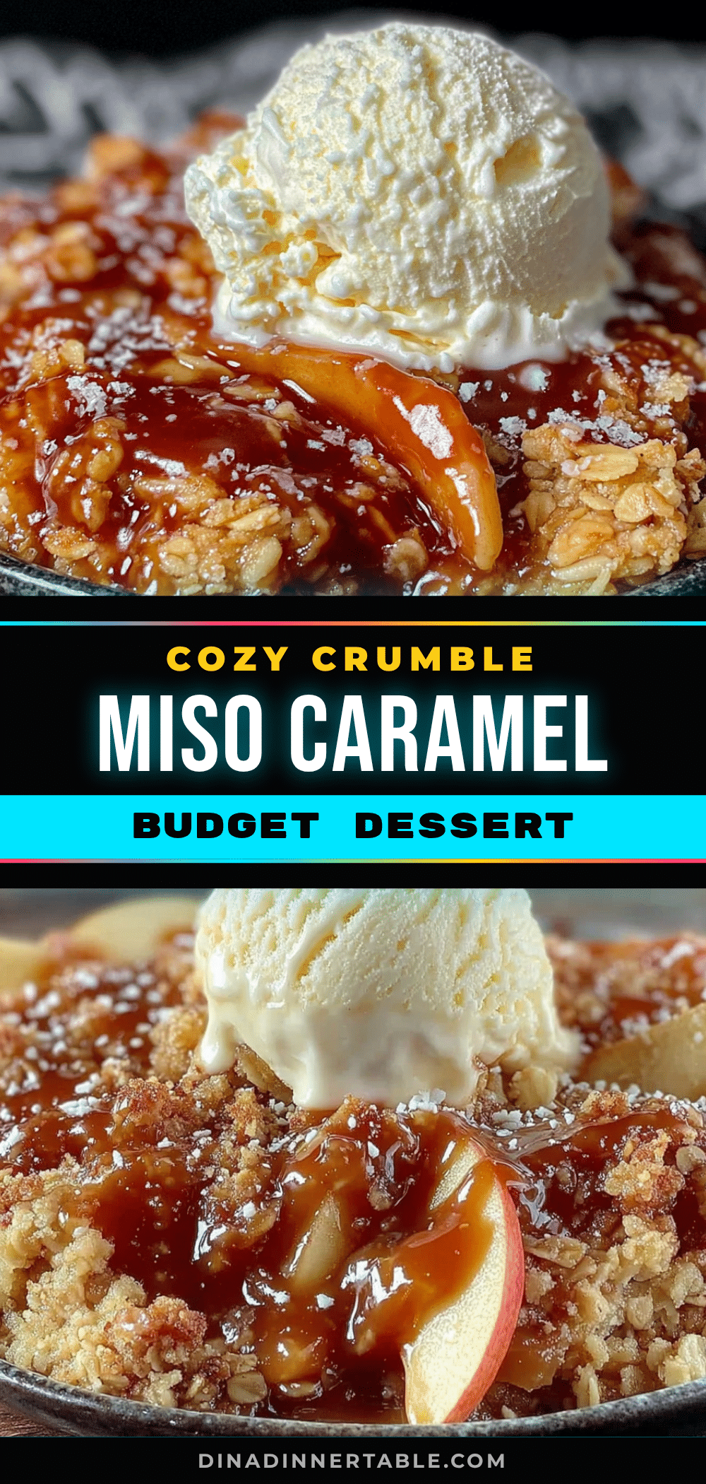 miso caramel apple crumble recipe