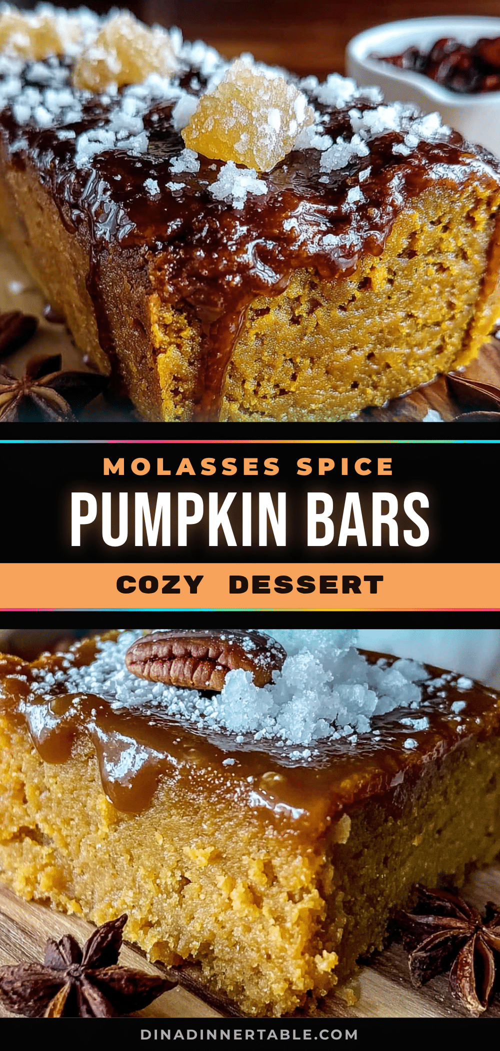 molasses spice pumpkin dessert bars recipe
