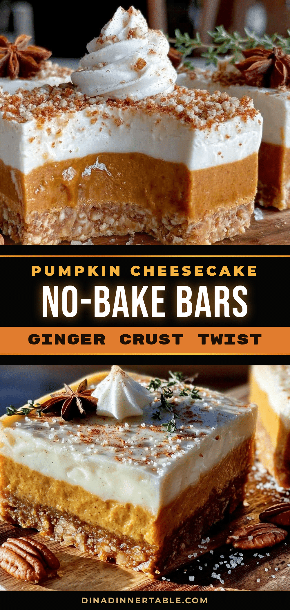 no-bake pumpkin cheesecake bars recipe