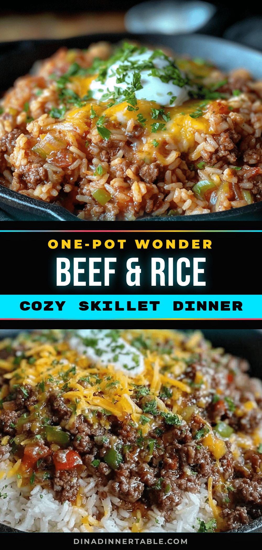 one-pot ground beef and rice skillet recipe