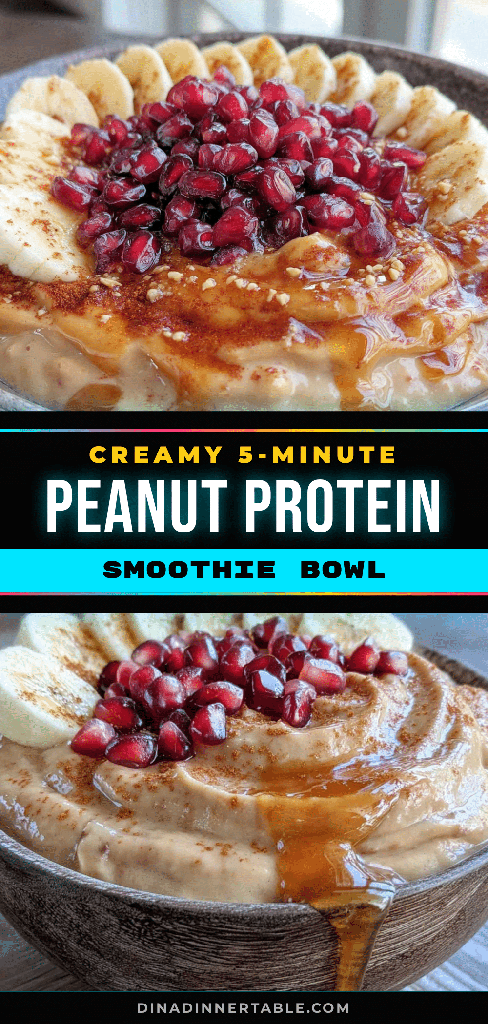 peanut butter protein smoothie bowl recipe