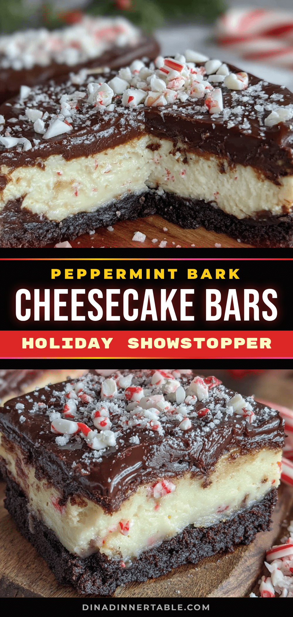 peppermint bark cheesecake bars recipe