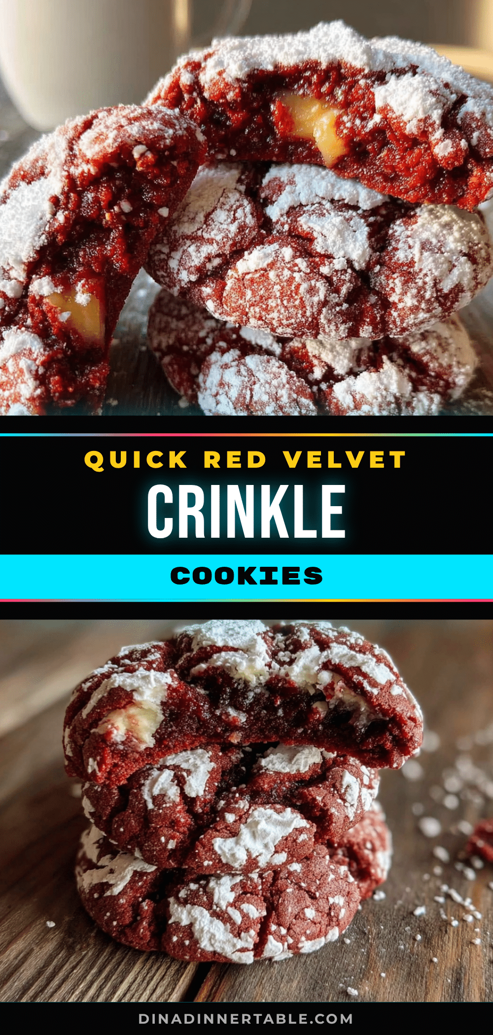 red velvet crinkle cookies recipe