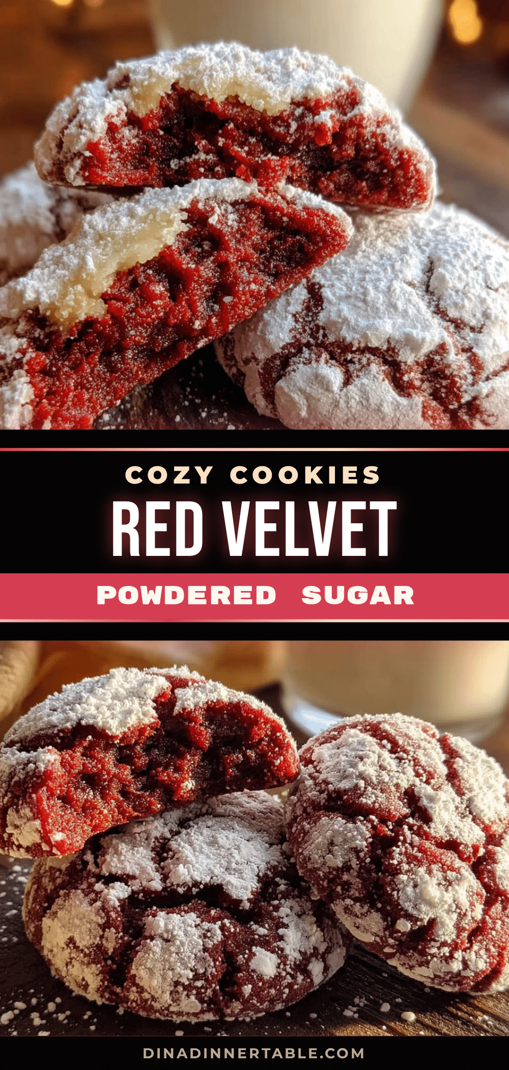 red velvet crinkle cookies recipe