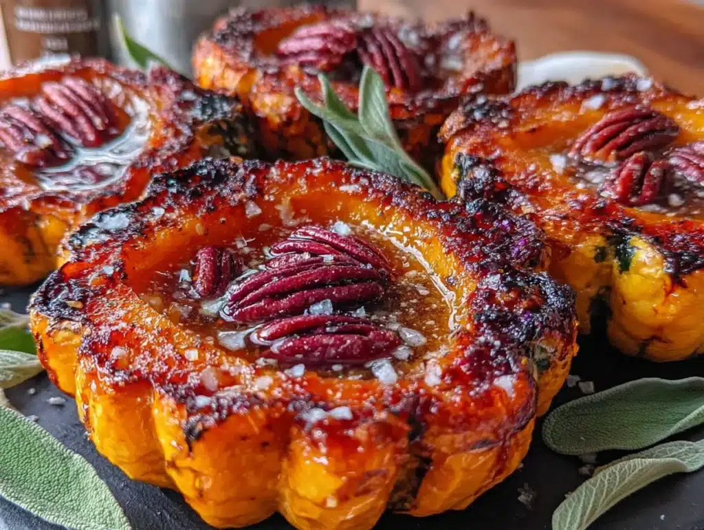 roasted acorn squash with brown butter - featured image