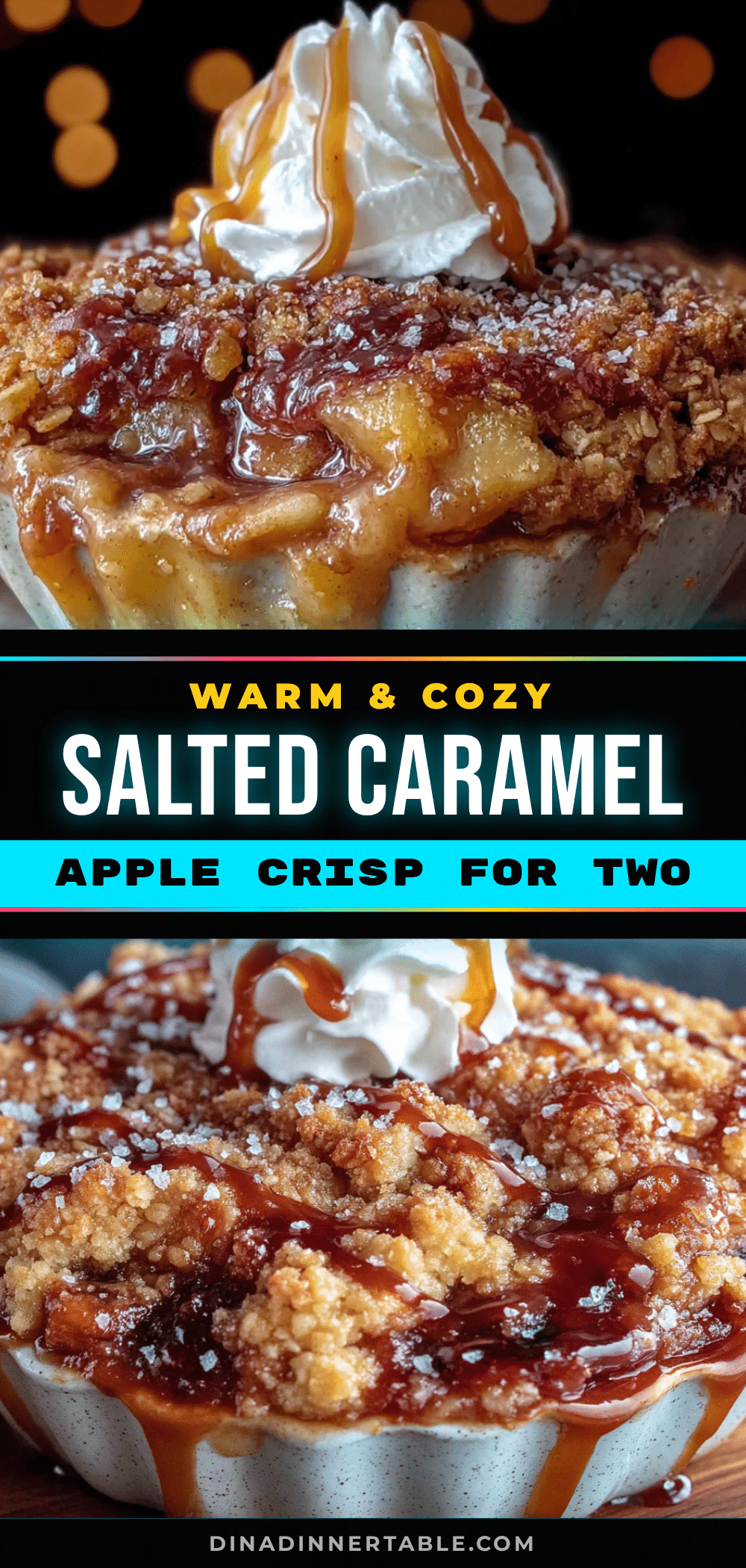 Salted Caramel Apple Crisp for Two recipe