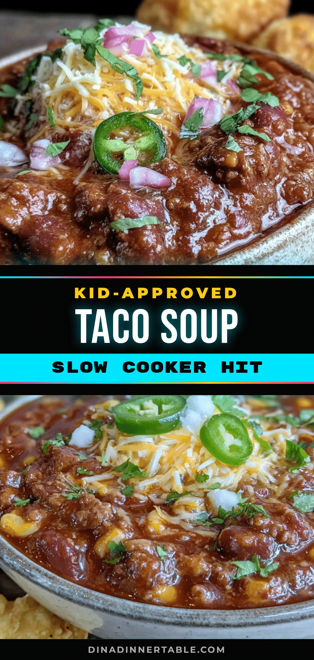 slow cooker ground beef taco soup recipe