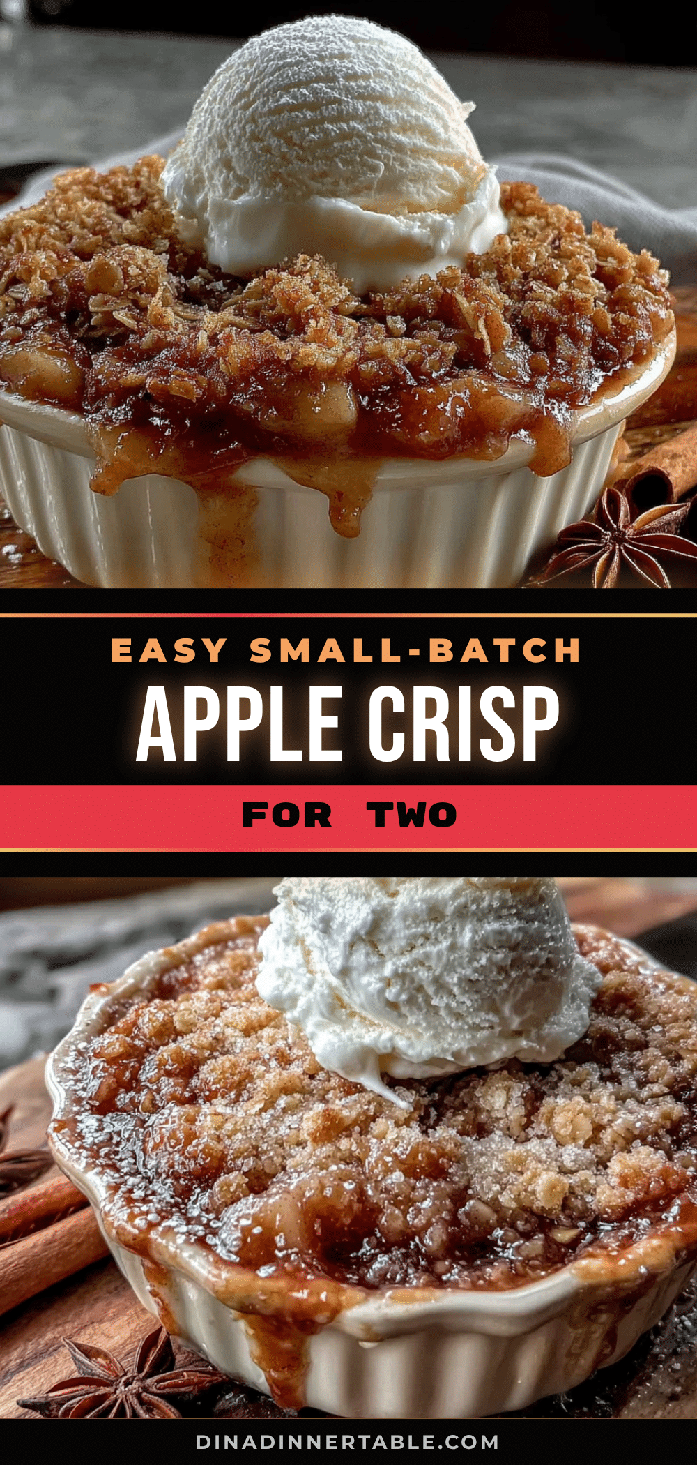 small-batch apple crisp for two recipe