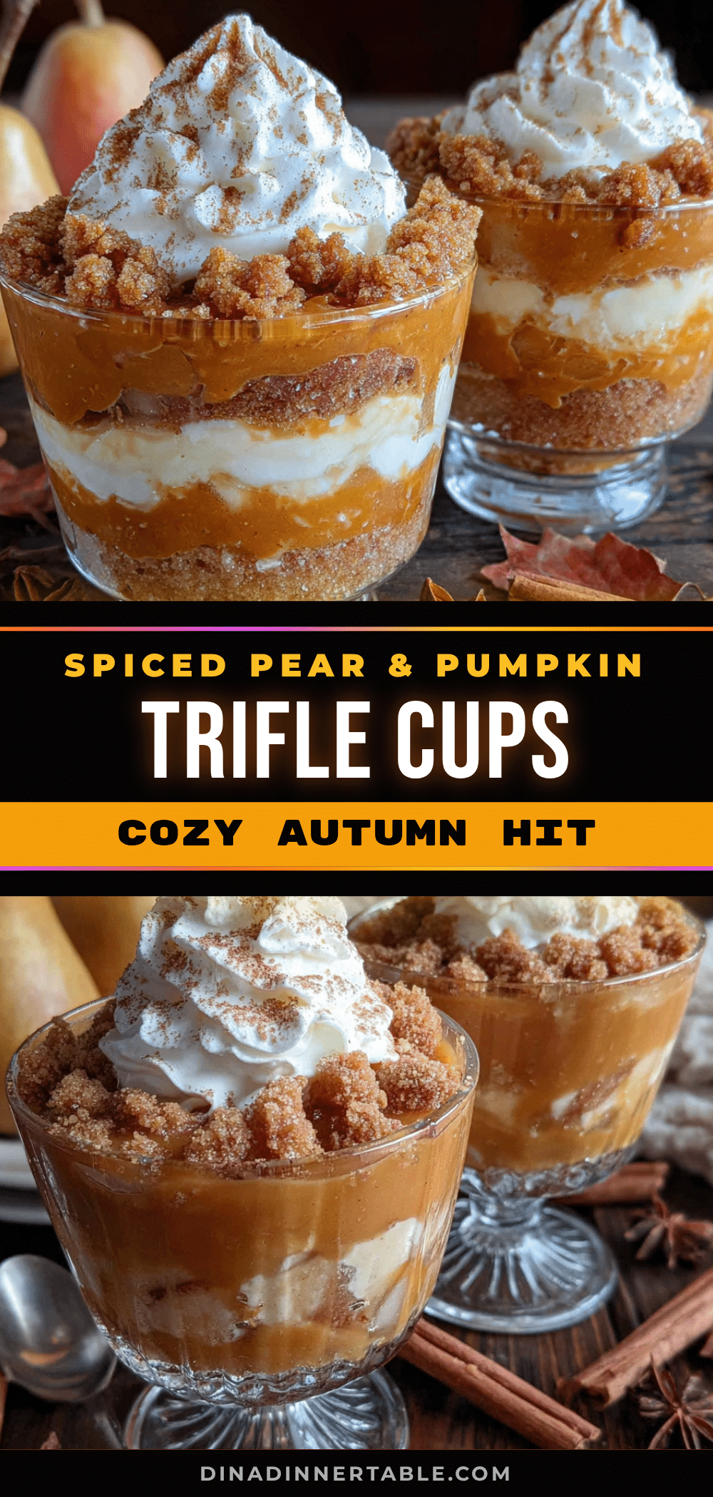 spiced pear and pumpkin trifle cups recipe