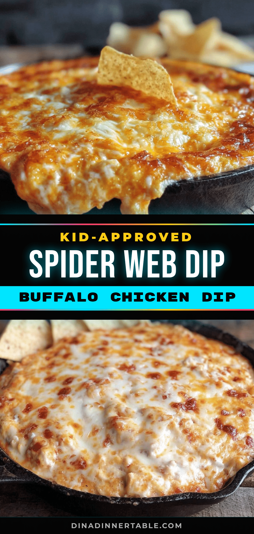 spider web buffalo chicken dip recipe
