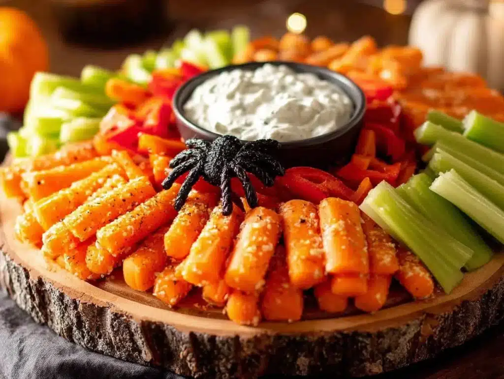 spider web veggie tray - featured image