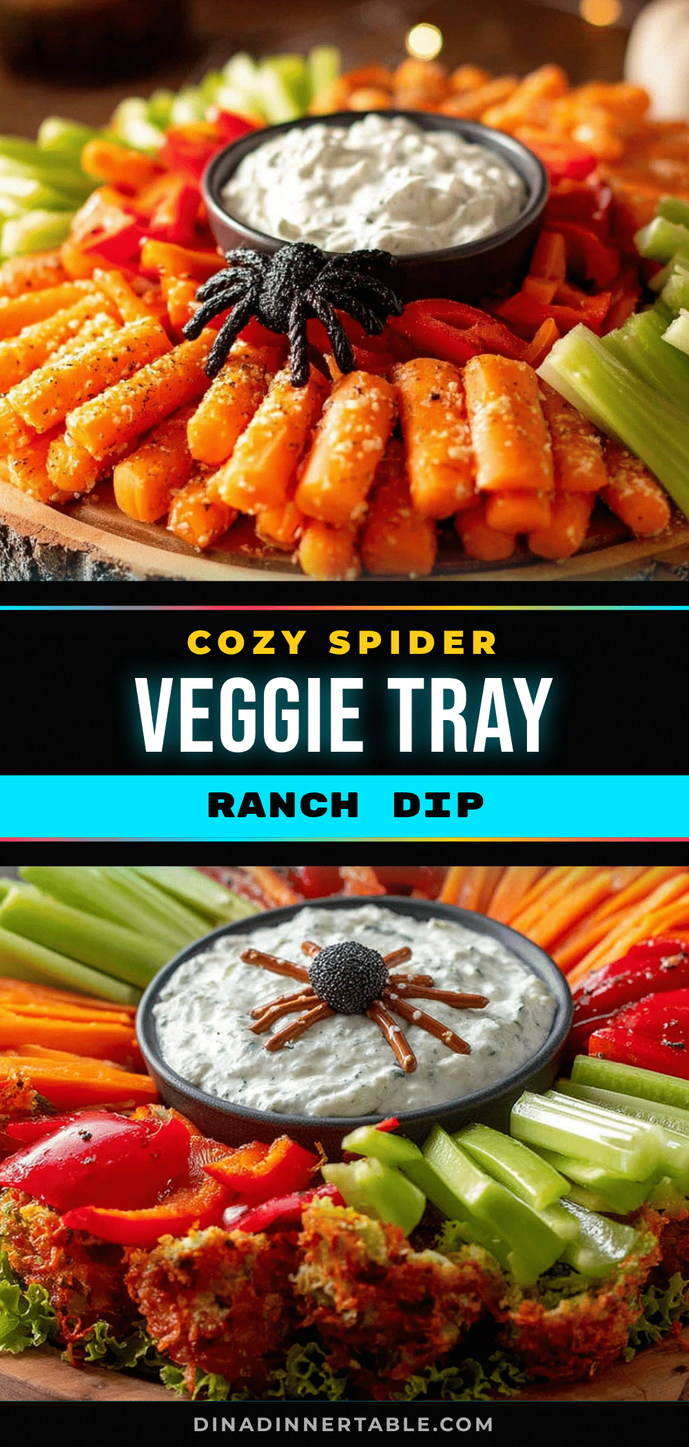 spider web veggie tray recipe