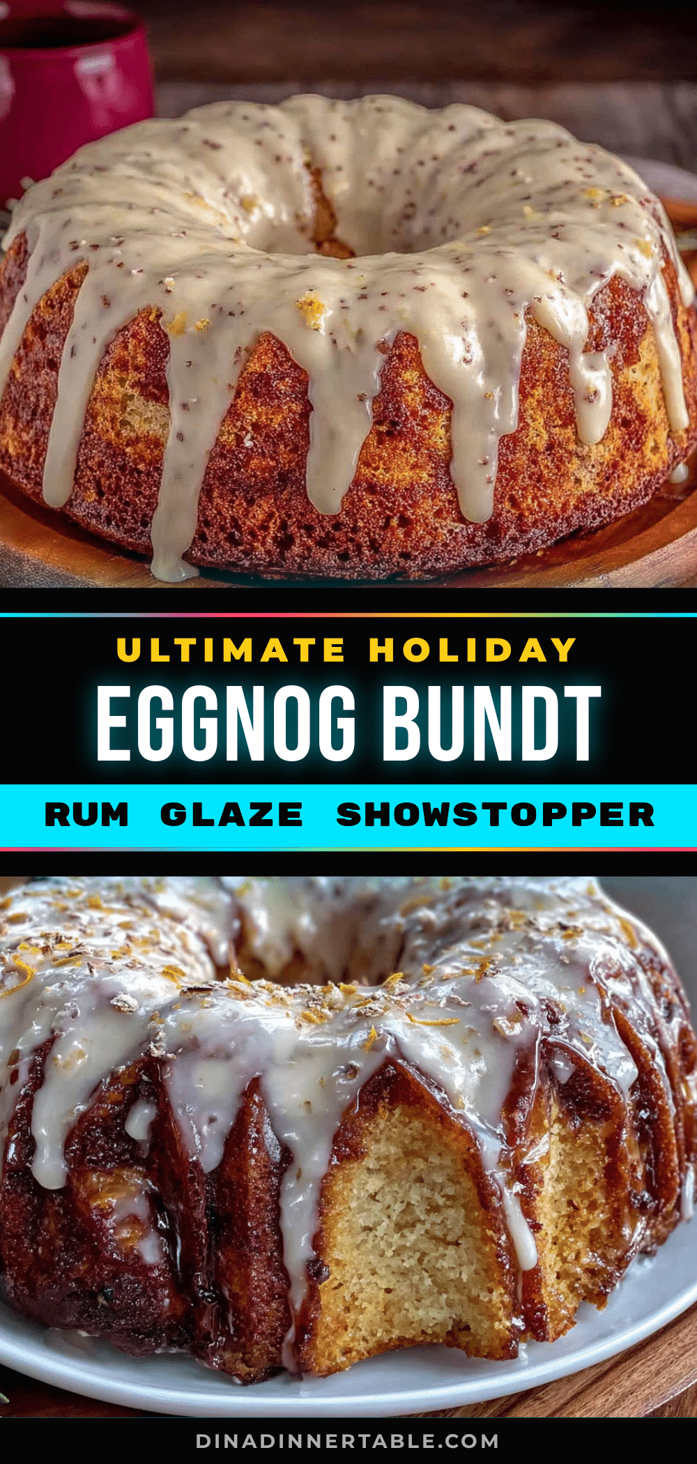 Ultimate Eggnog Bundt Cake with Easy Rum Glaze recipe