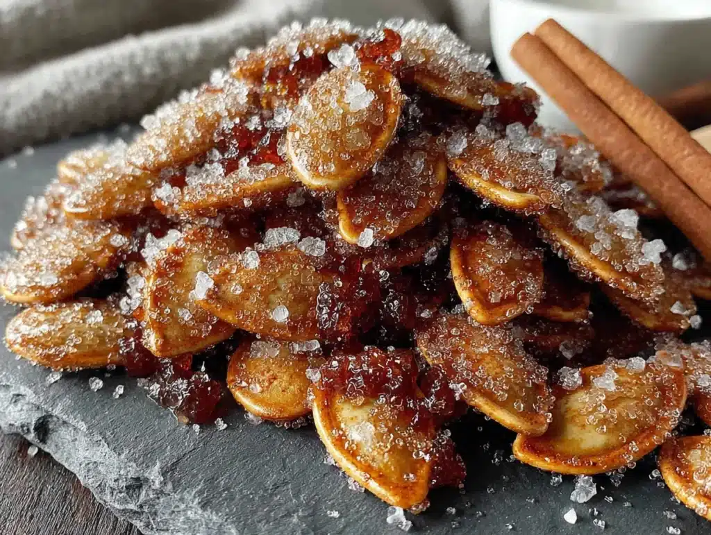 air fryer cinnamon sugar pumpkin seeds - featured image