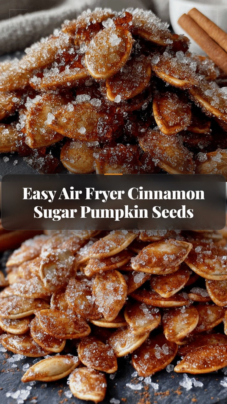 air fryer cinnamon sugar pumpkin seeds recipe