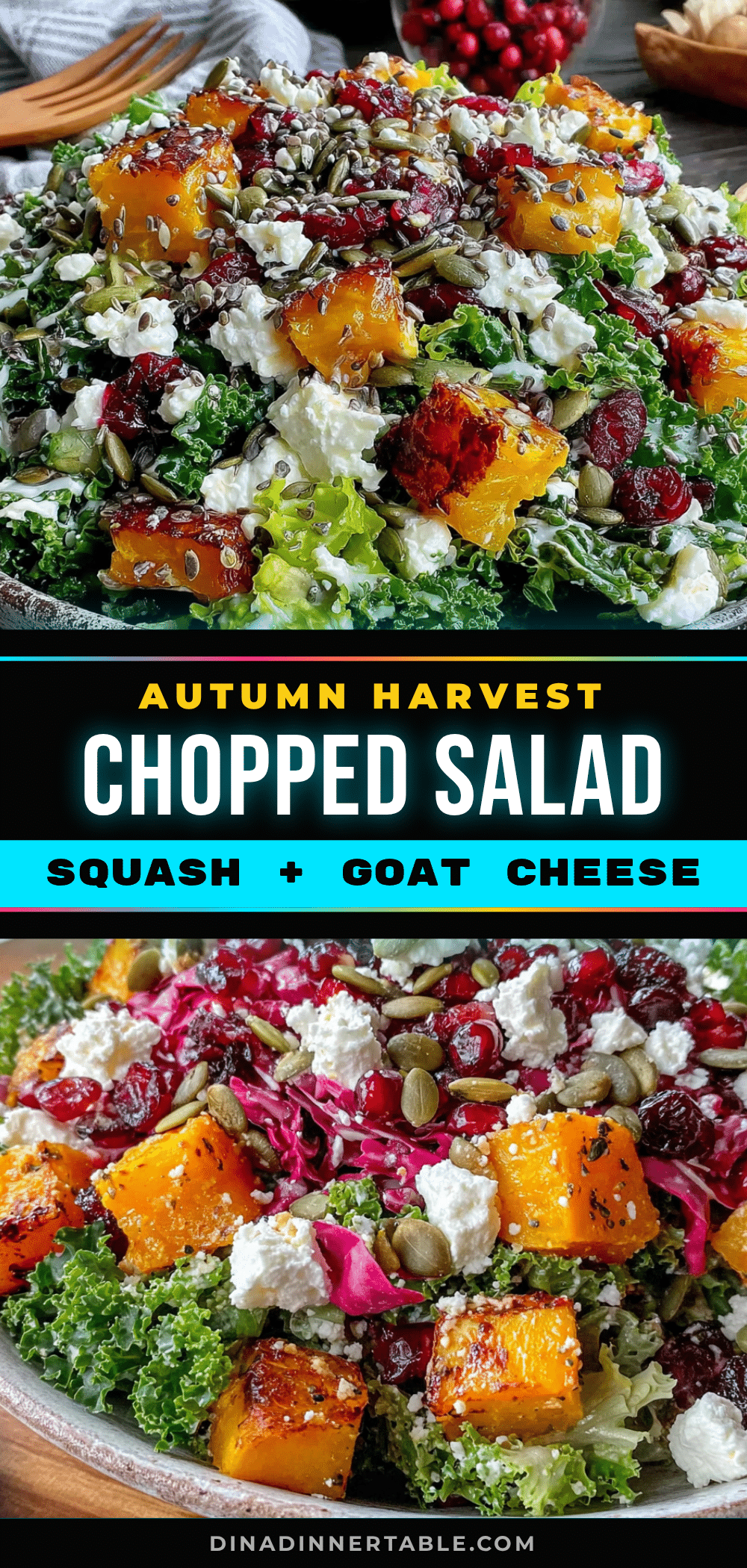 autumn chopped salad with roasted squash recipe