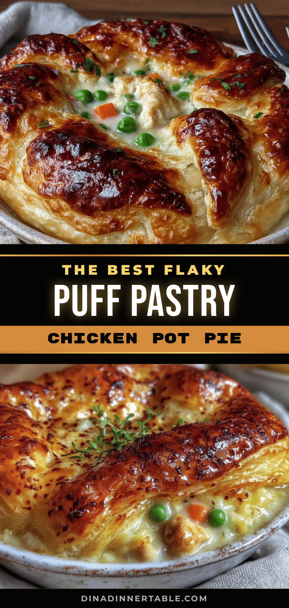 best crowd-size flaky puff pastry chicken pot pie recipe