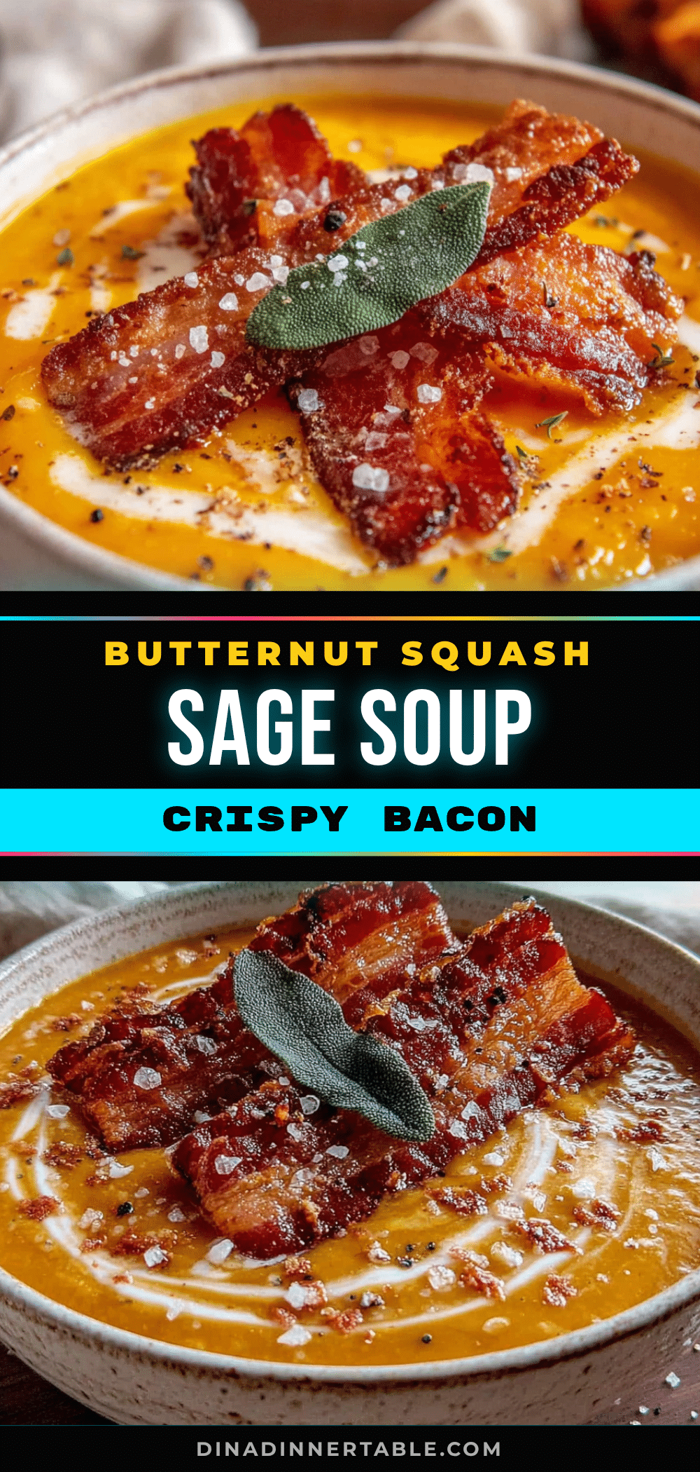 butternut squash soup with sage and bacon recipe