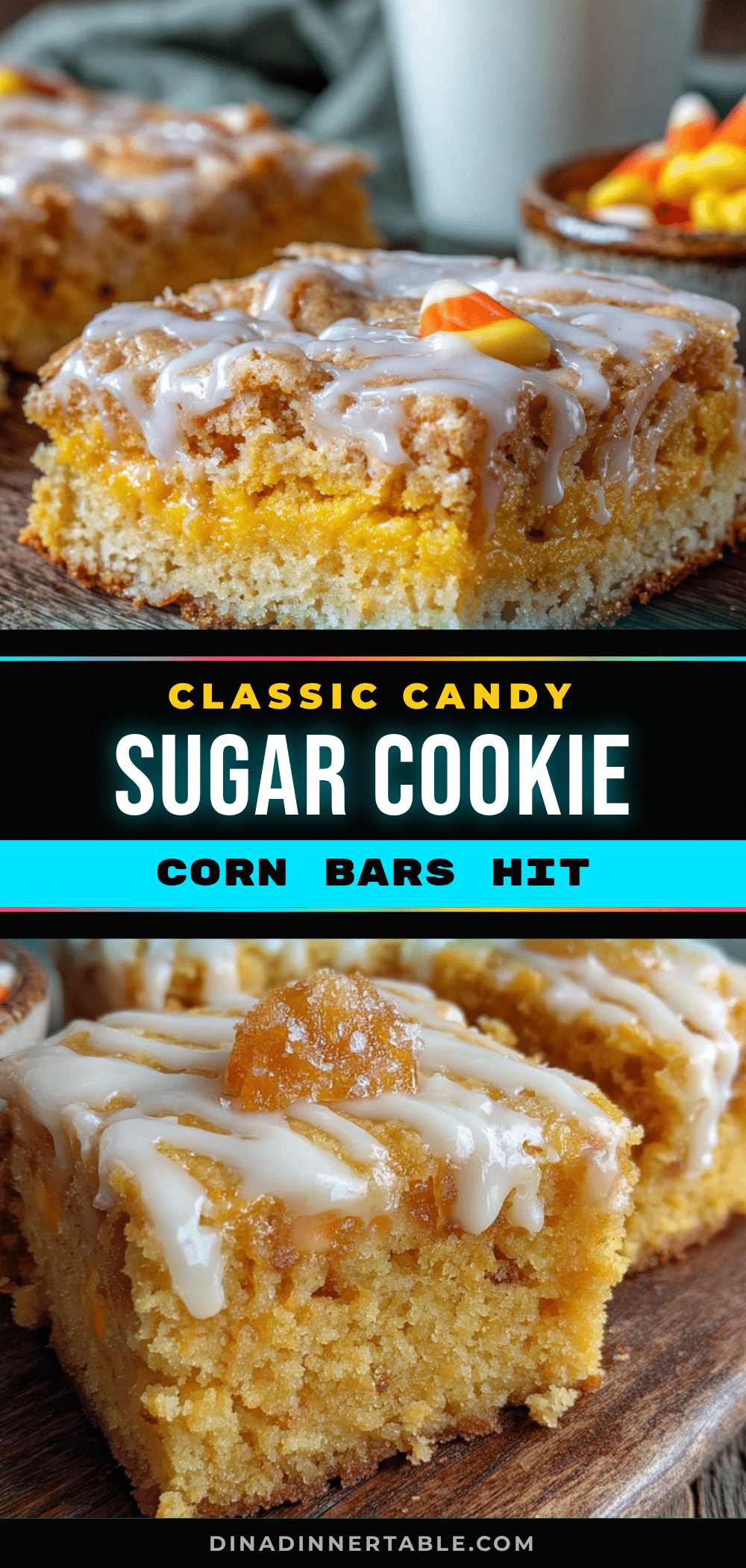 candy corn sugar cookie bars recipe