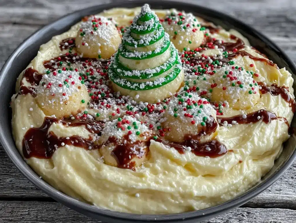 christmas tree cake dip - featured image