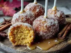 cinnamon sugar pumpkin cake pops - featured image
